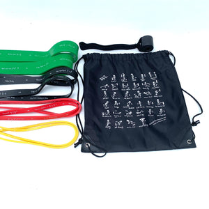 3x workout band set, T-band + A-band + P-band + Xband + door anchor +Free gift carry bag. (In USD)