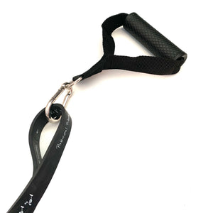 Rubber tube handle with carabiner
