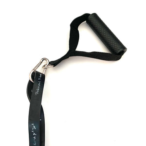 Rubber tube handle with carabiner